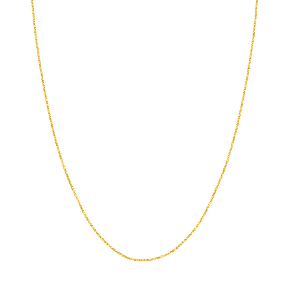 14k Gold 1.02mm Wheat Chain