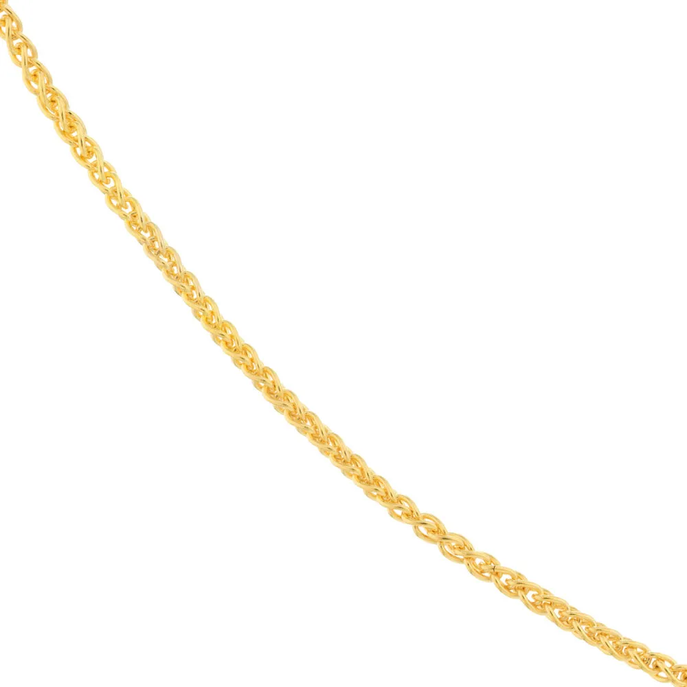 14k Gold 1.02mm Wheat Chain