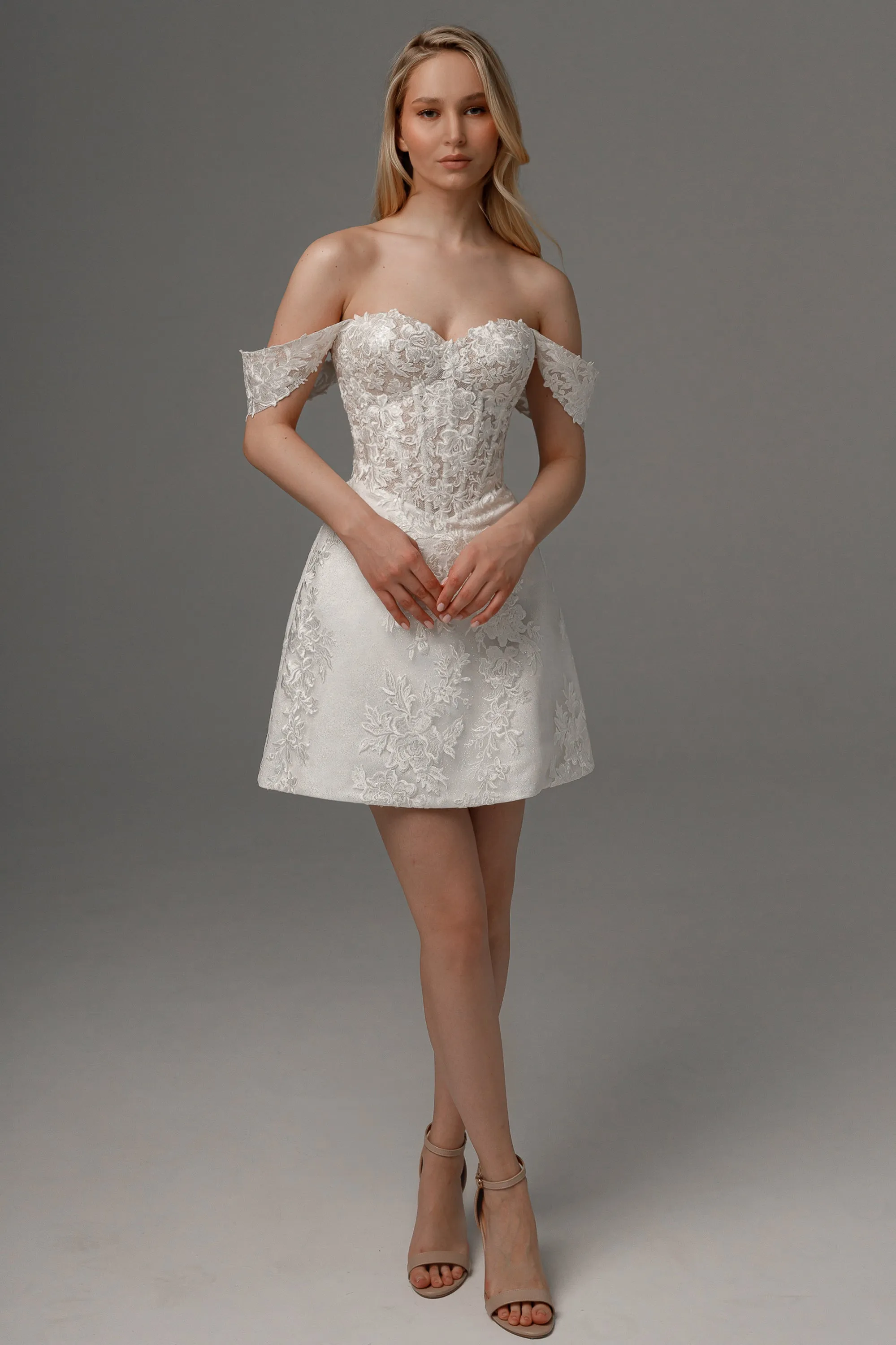 2 in 1 Wedding Dress Mitsis With Detachable Airis Skirt