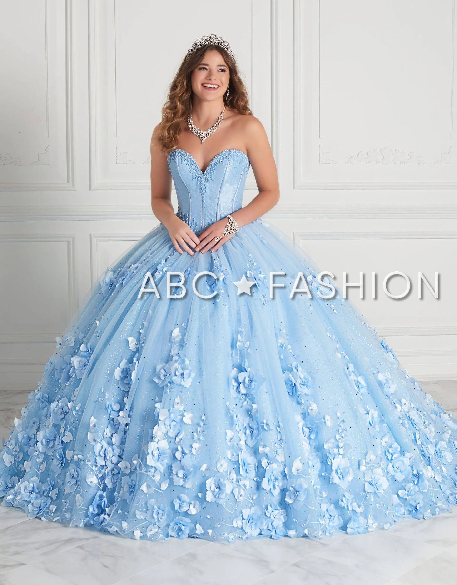 3D Floral Tulle Quinceanera Dress by House of Wu 26950