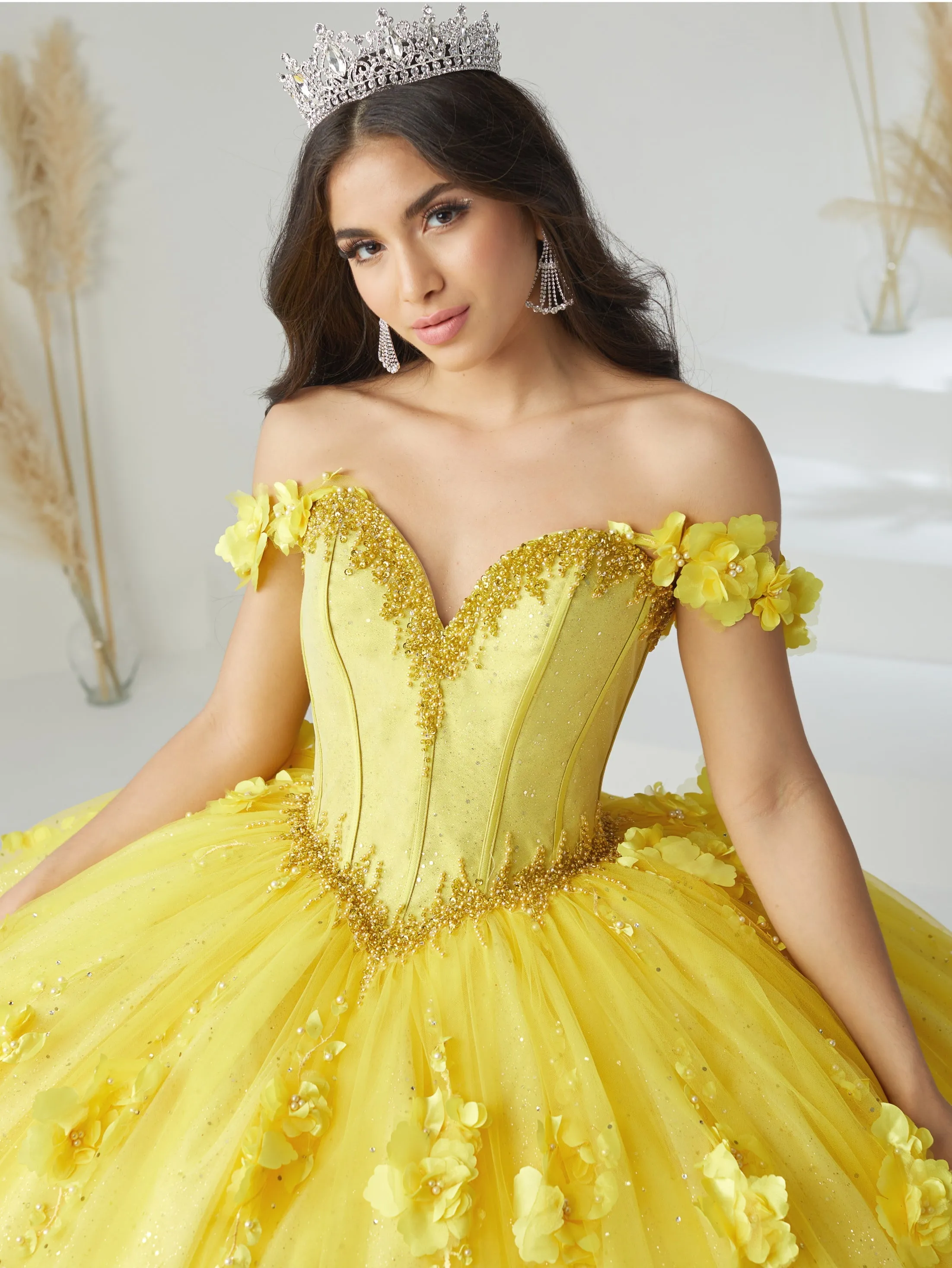 3D Floral Tulle Quinceanera Dress by House of Wu 26950