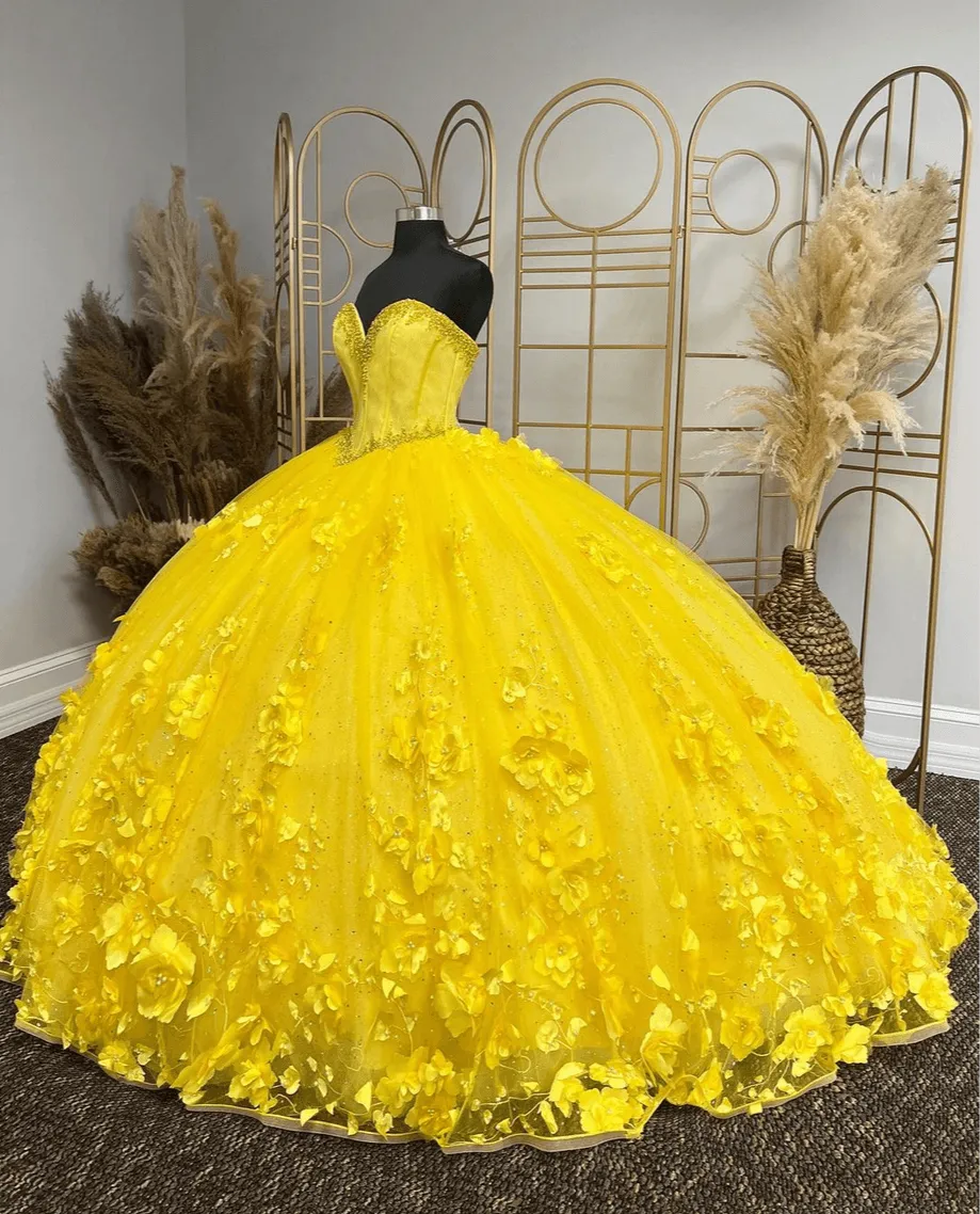 3D Floral Tulle Quinceanera Dress by House of Wu 26950