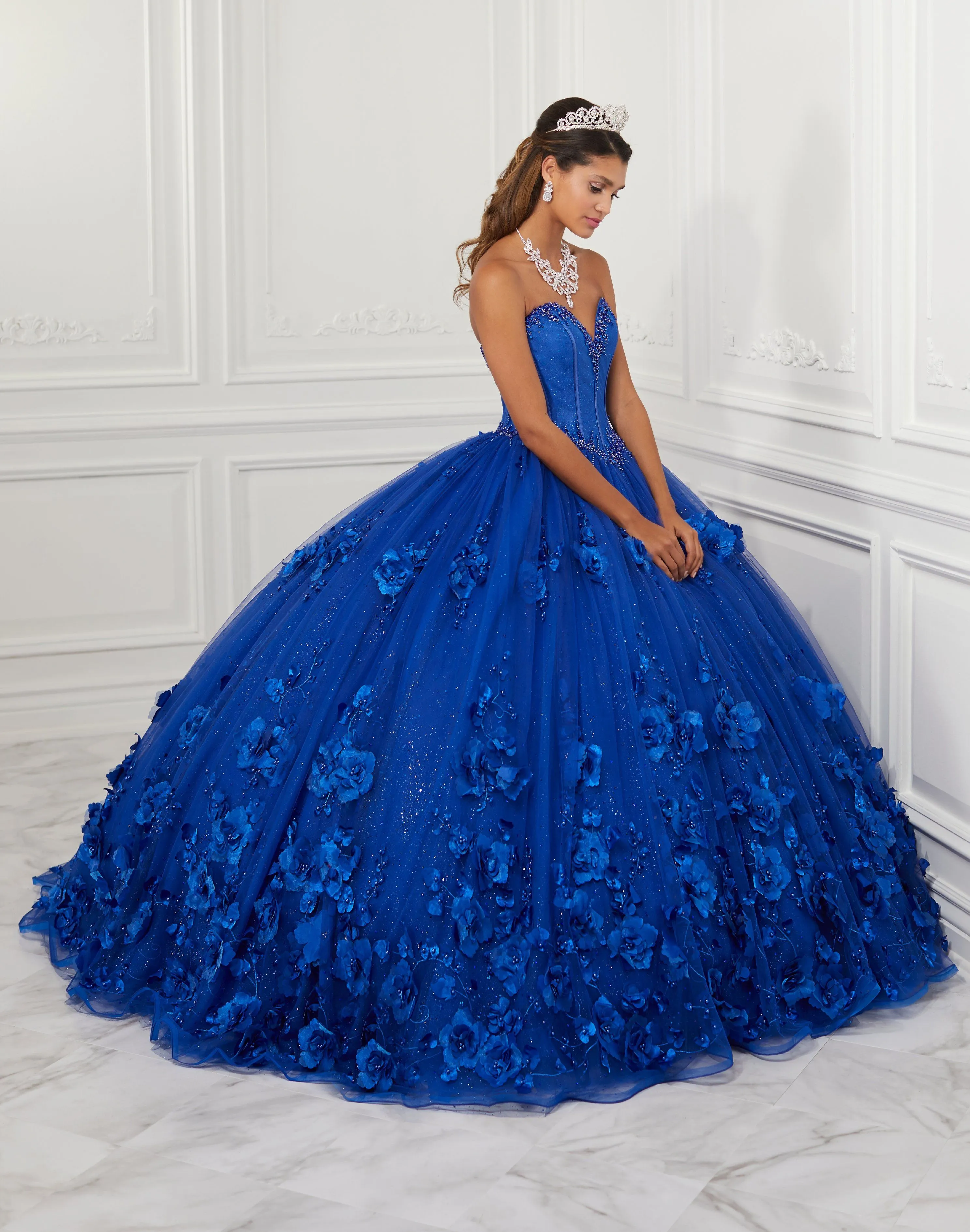 3D Floral Tulle Quinceanera Dress by House of Wu 26950