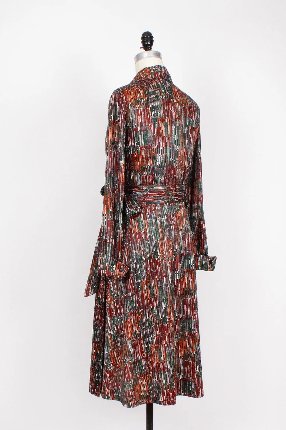 70s Triangle Static Wrap Dress M