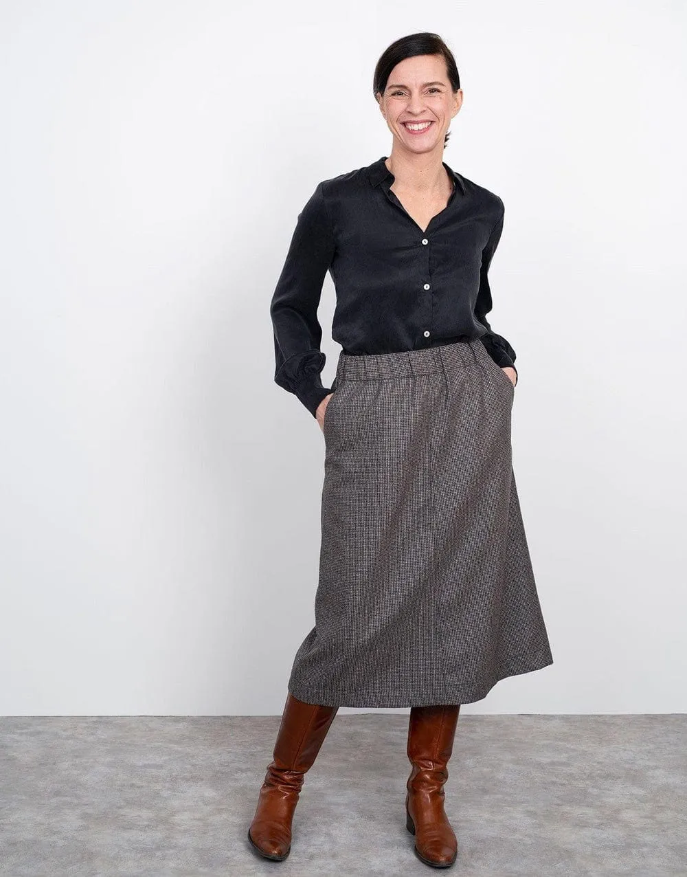 A-Line Midi Skirt Sewing Pattern, The Assembly Line