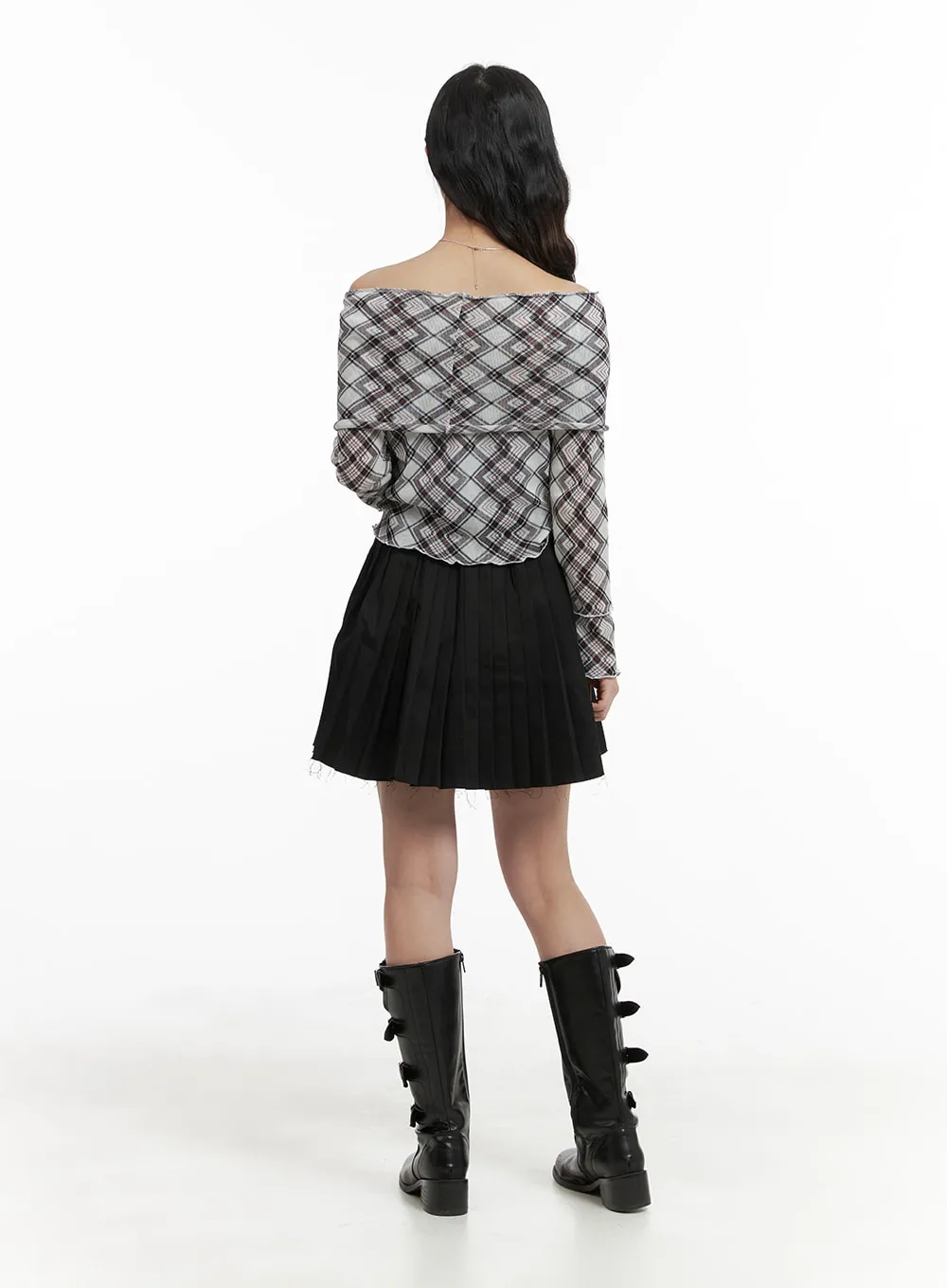 A-Line Pleated Mini Skirt OM422