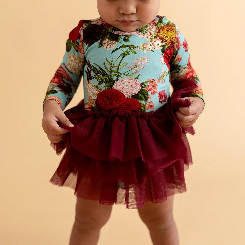 Adalynn Long Sleeve Tulle Skirt Bodysuit