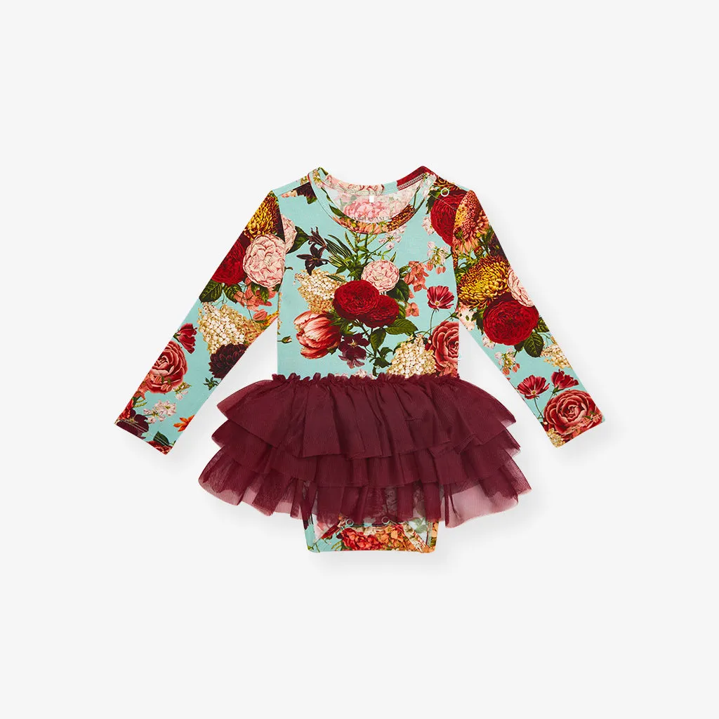 Adalynn Long Sleeve Tulle Skirt Bodysuit