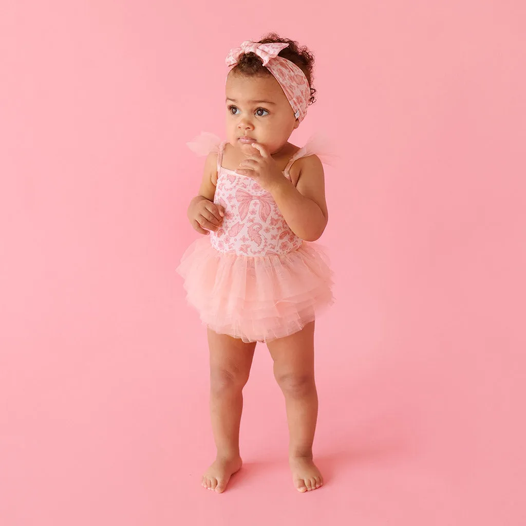 Adelaide Tulle Smocked Bodysuit Dress