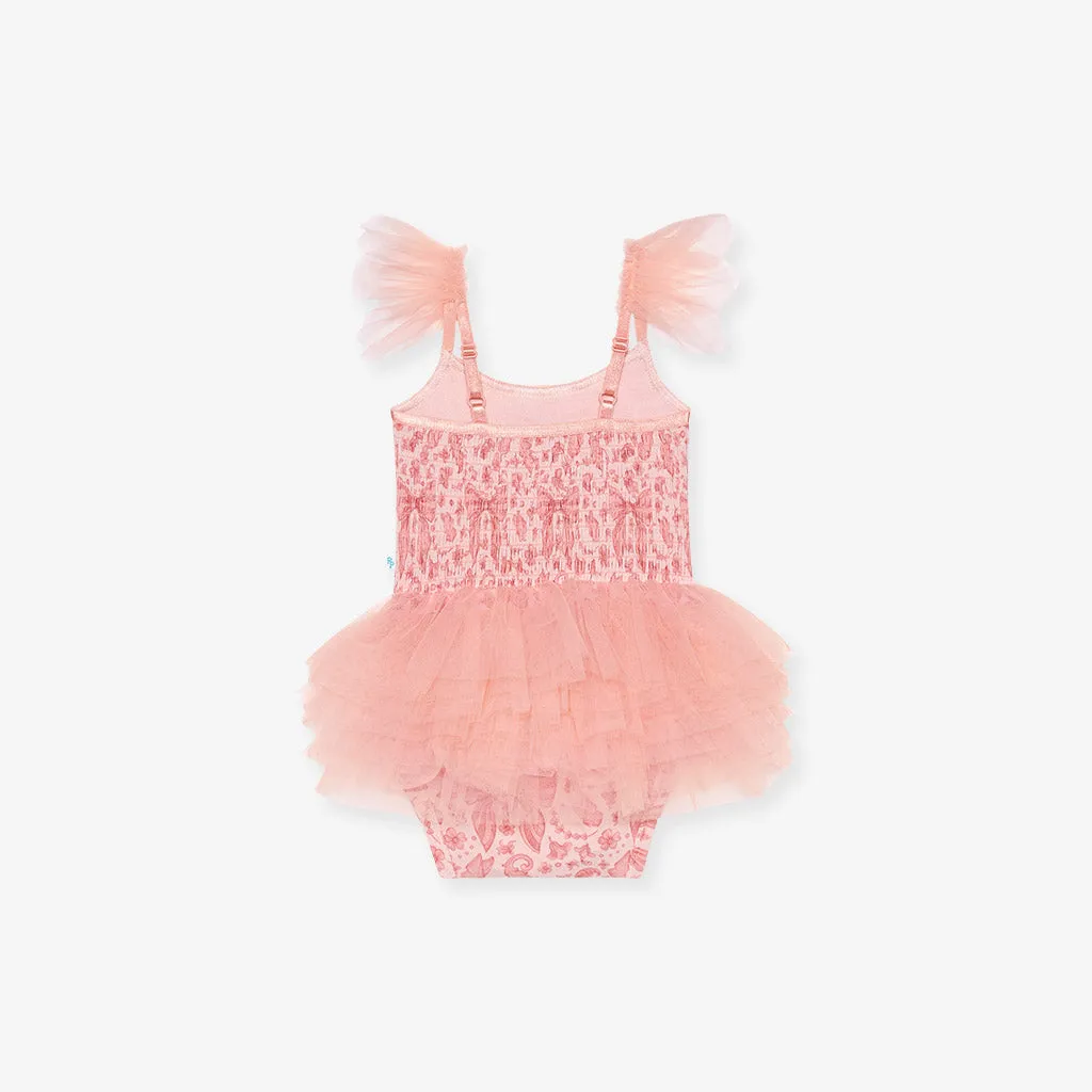 Adelaide Tulle Smocked Bodysuit Dress