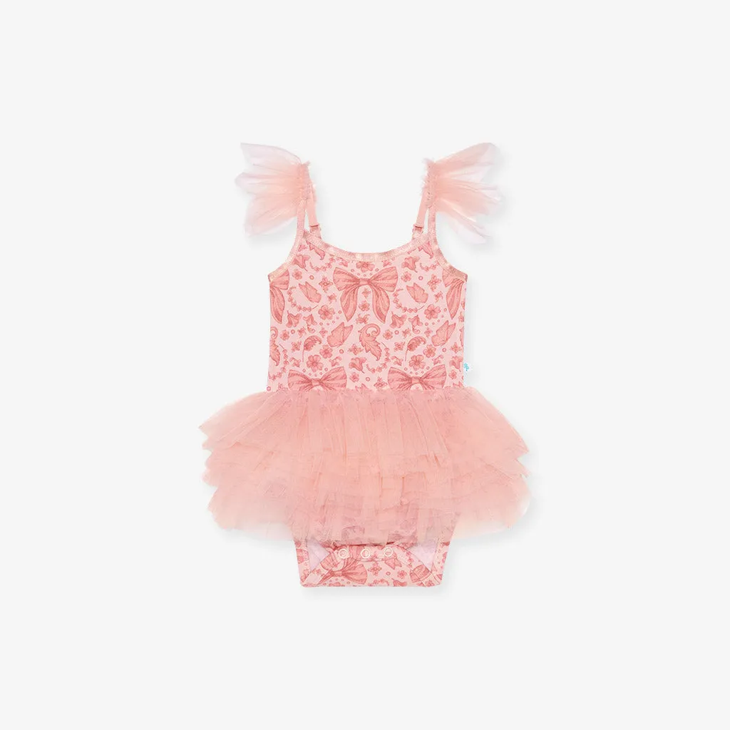 Adelaide Tulle Smocked Bodysuit Dress