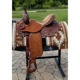 Alamo 14" Diamond Cut Skirt Barrel Saddle