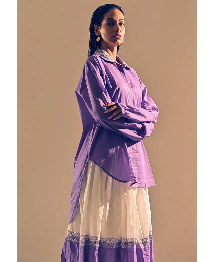 Amethyst Oversized Shirt Set