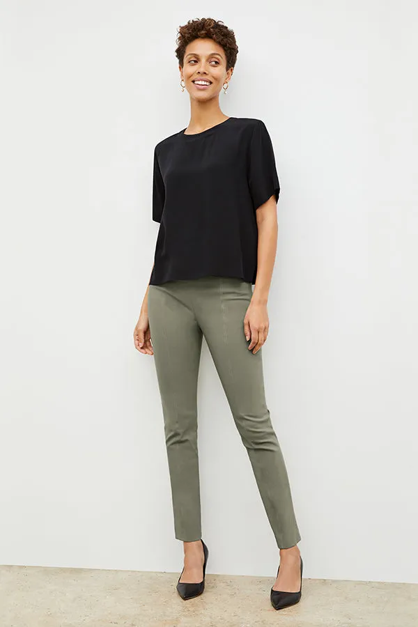 Annika Tee - Washable Silk :: Black