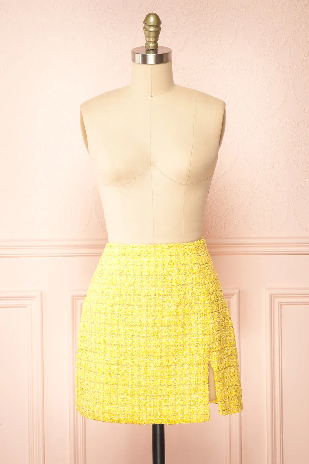 Aphros | Short A-Line Tweed Skirt