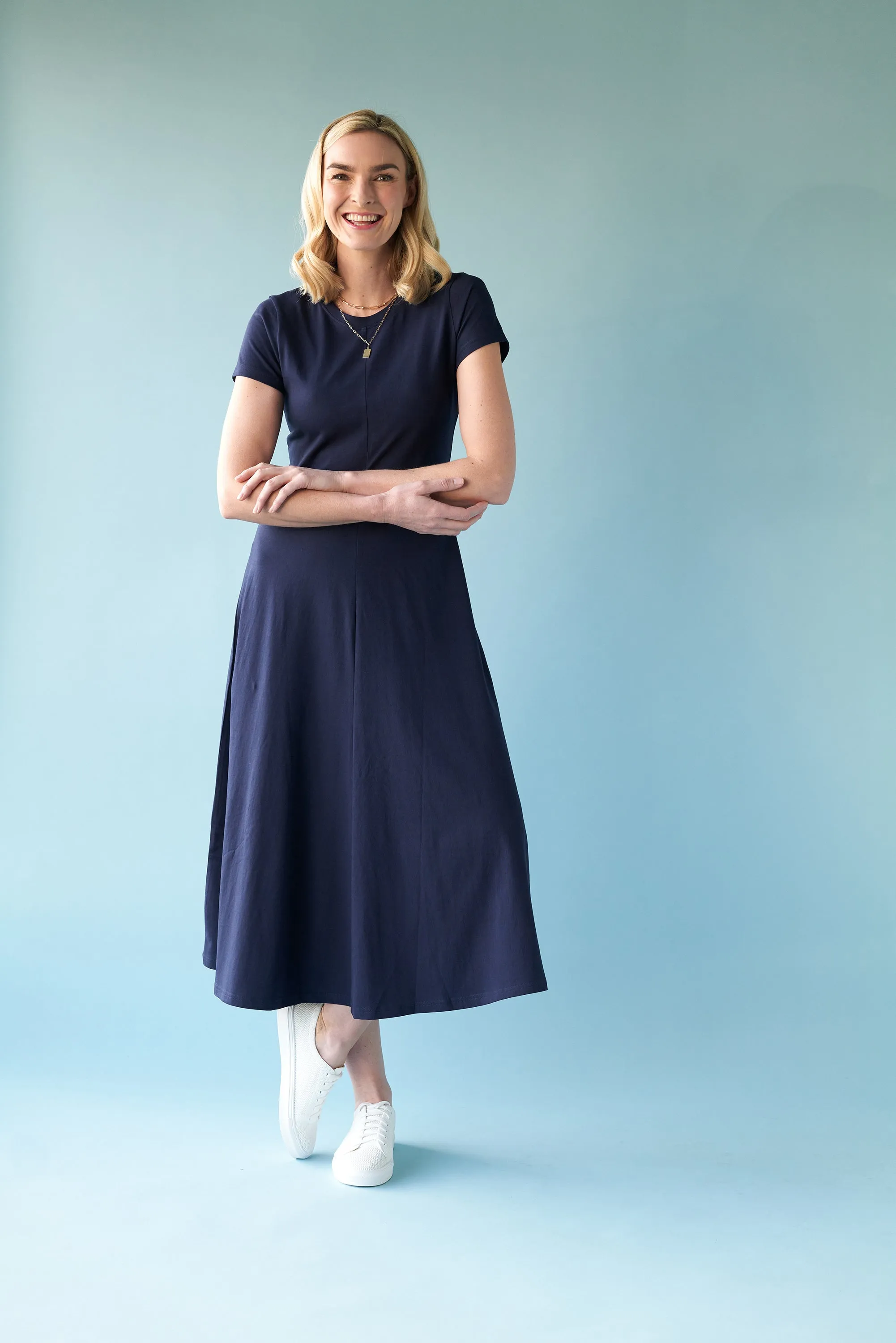 ASPIRING DRESS -Navy