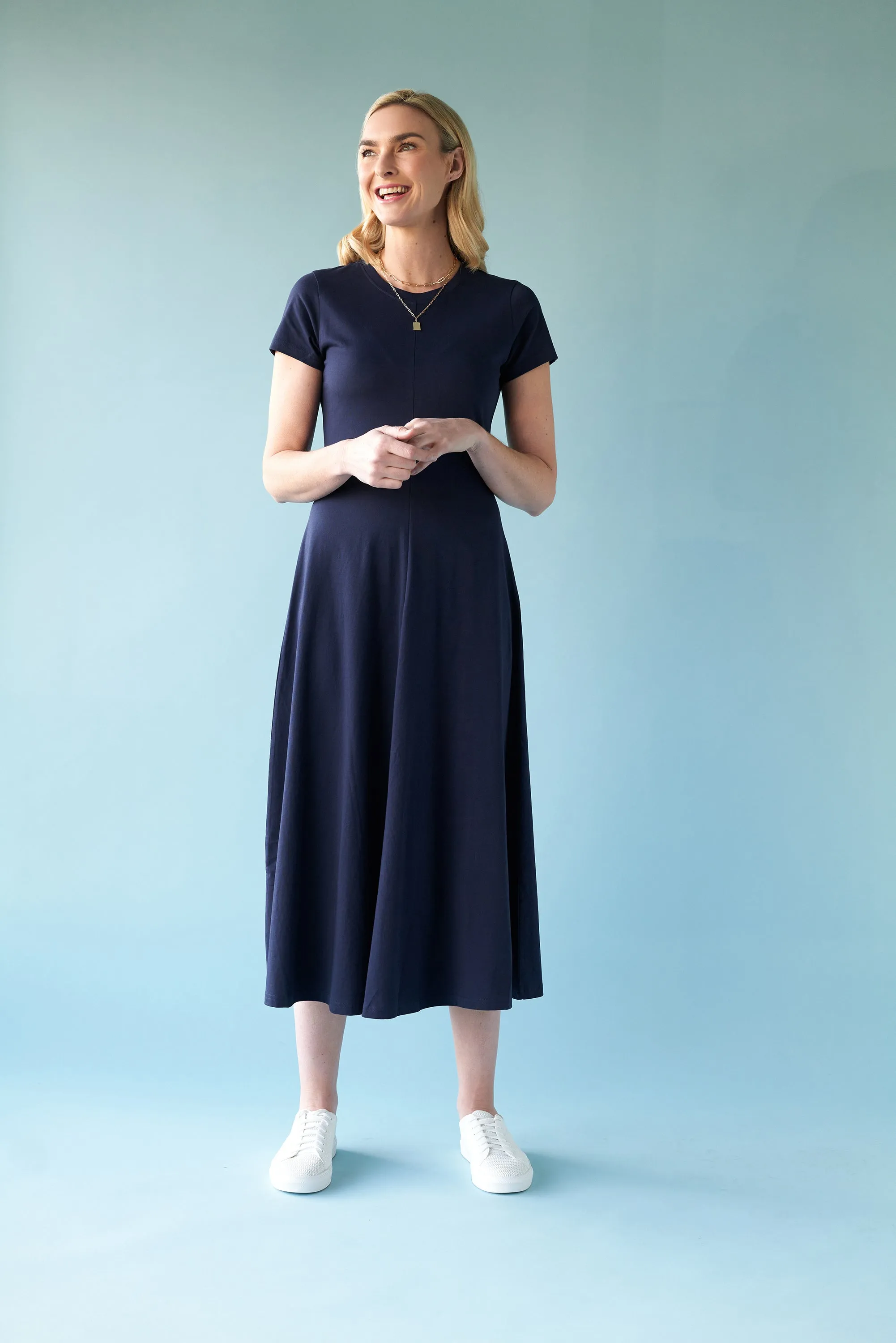 ASPIRING DRESS -Navy