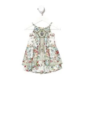 BABIES RUFFLE HEM DRESS SHAKESPEARES GARDEN