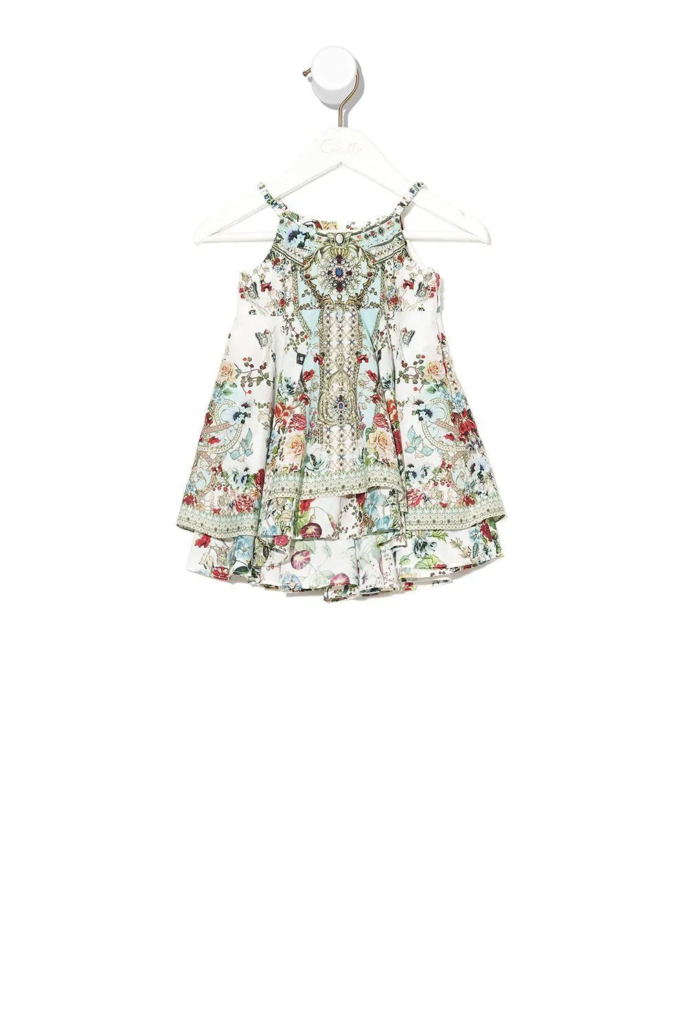 BABIES RUFFLE HEM DRESS SHAKESPEARES GARDEN