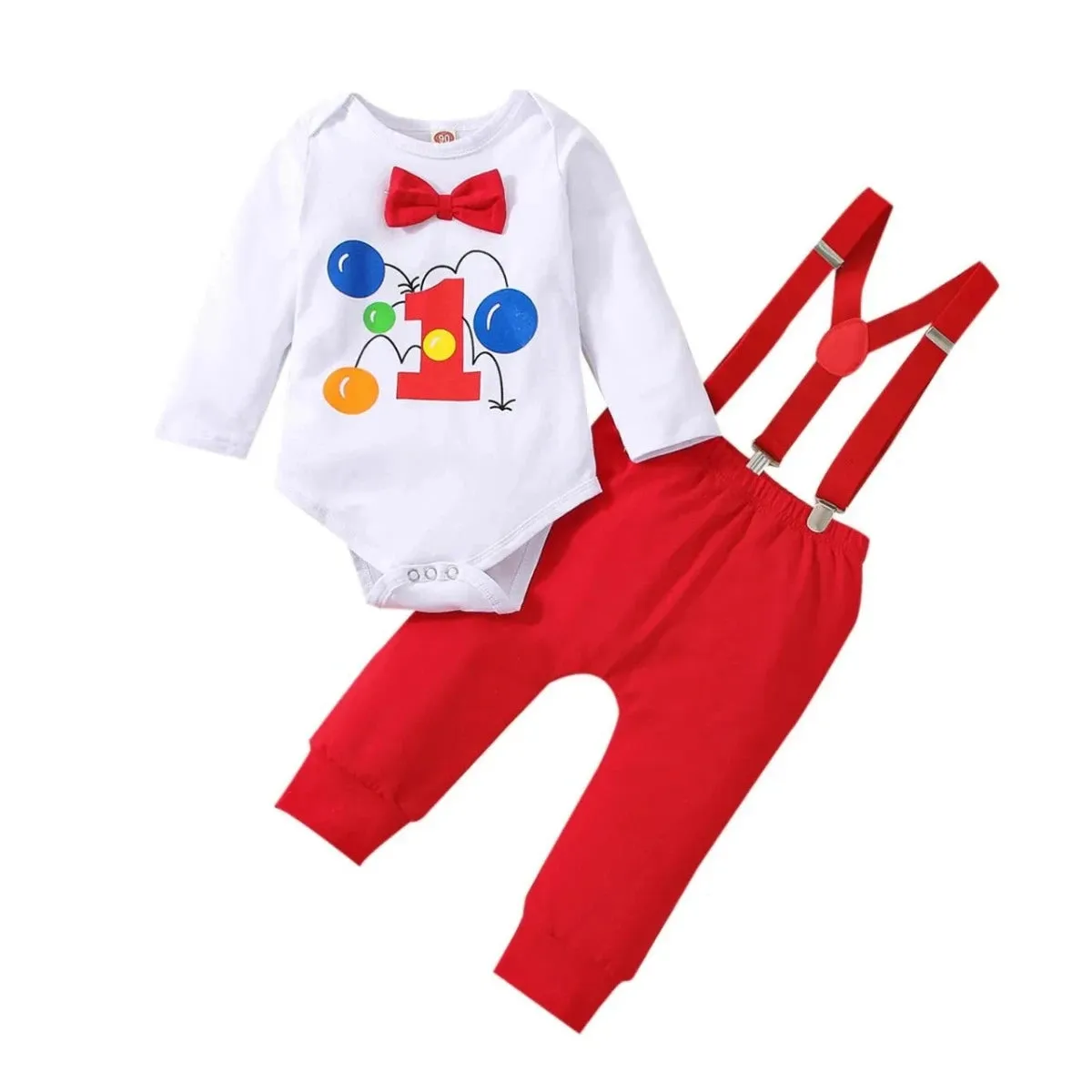 Baby Boy Birthday 1 Short Suspender Outfit Sets