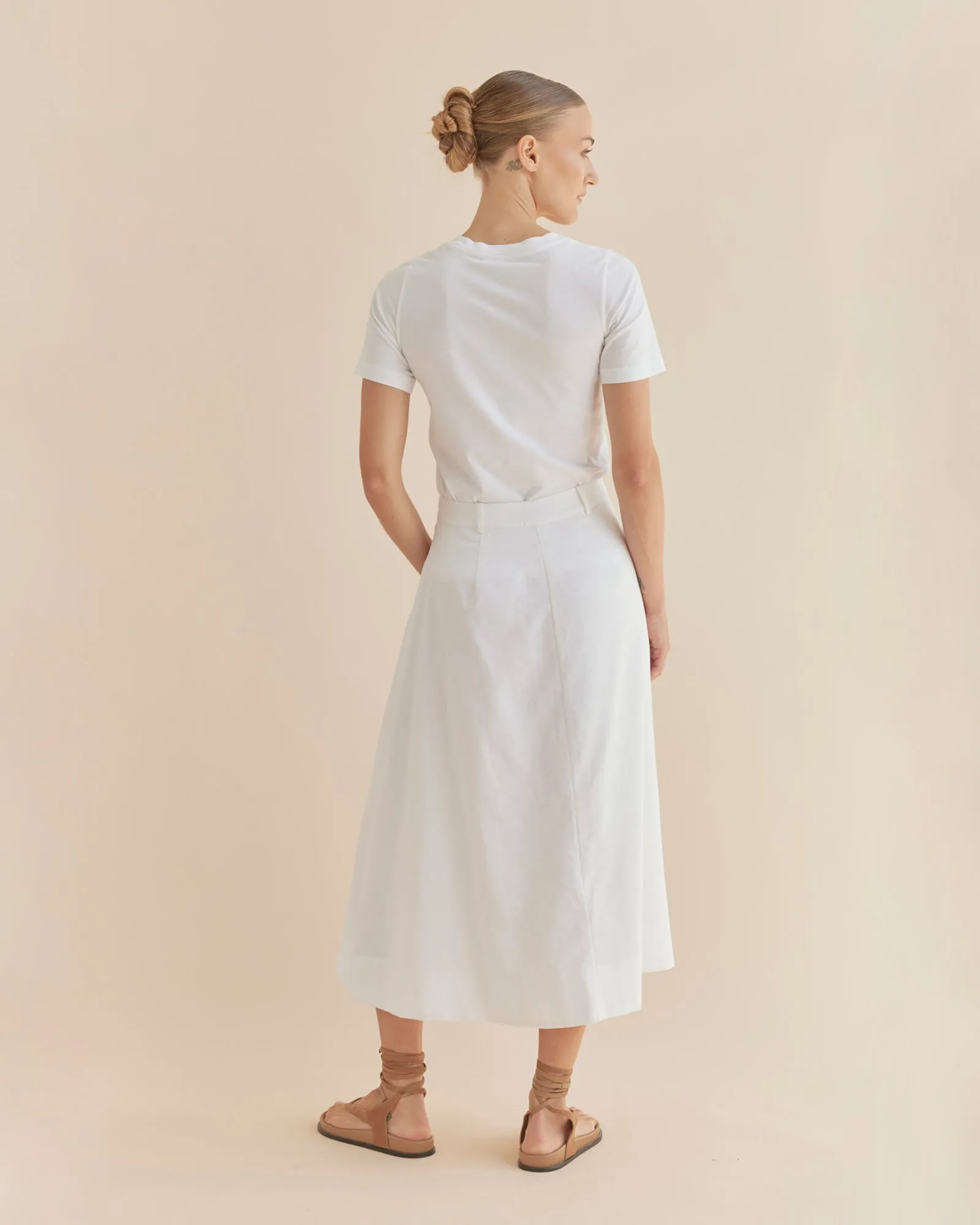 Barossa Linen Skirt - White