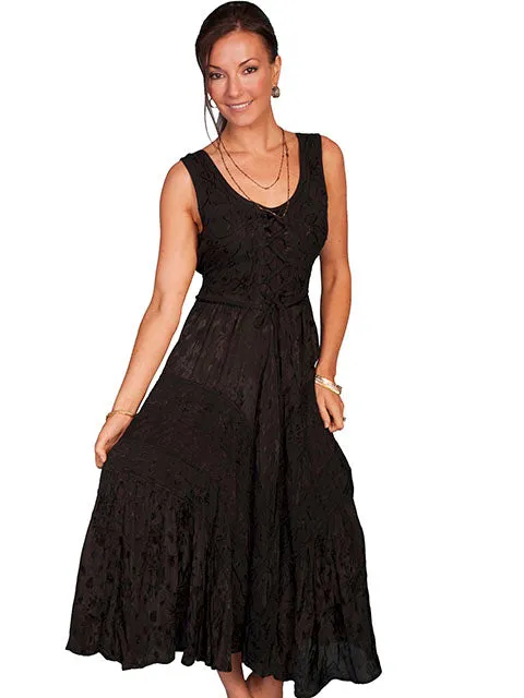 Black Lace Front Sleeveless Dress for Country Girls at Bourbon Cowgirl