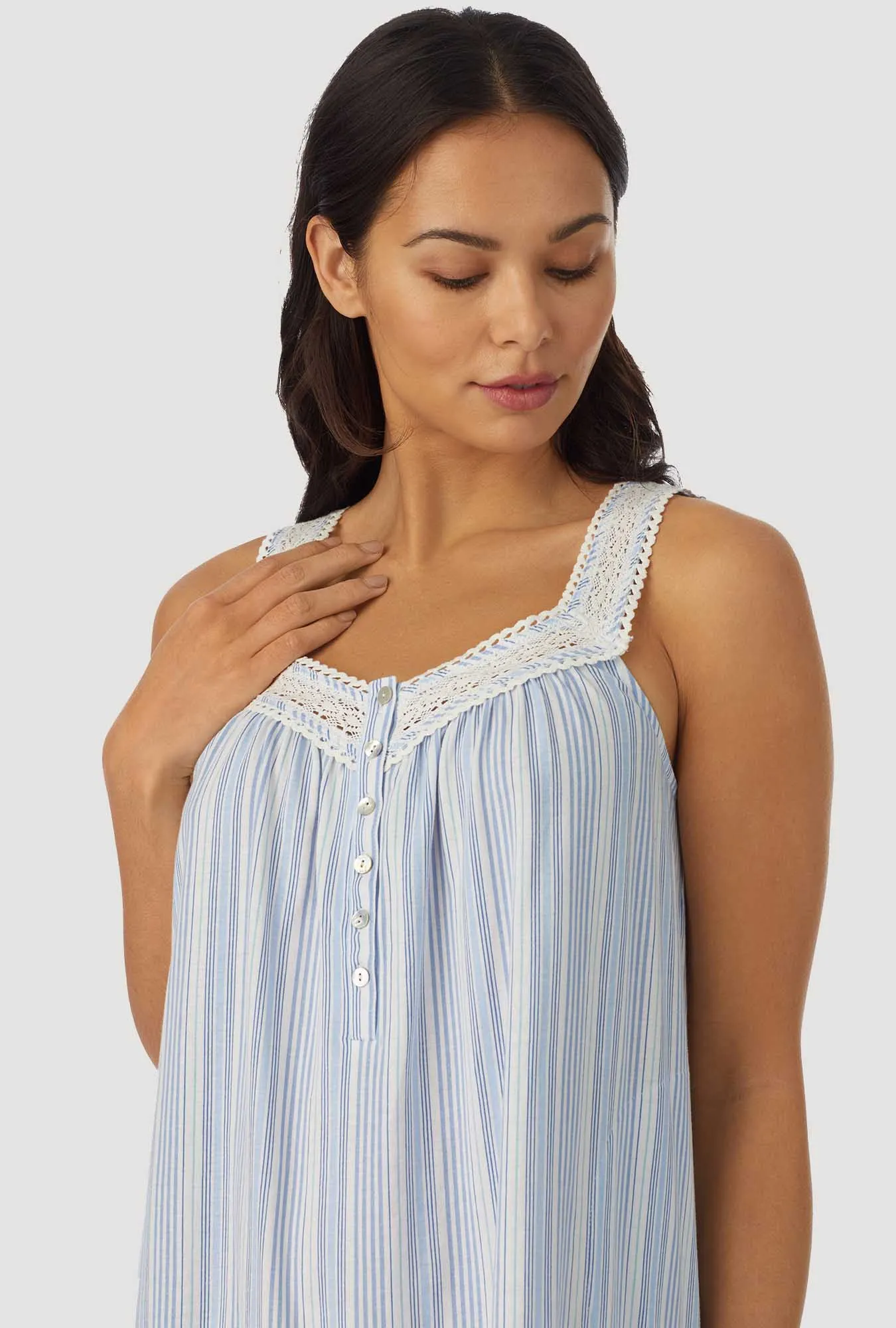 Blue Stripe Sleeveless Chemise