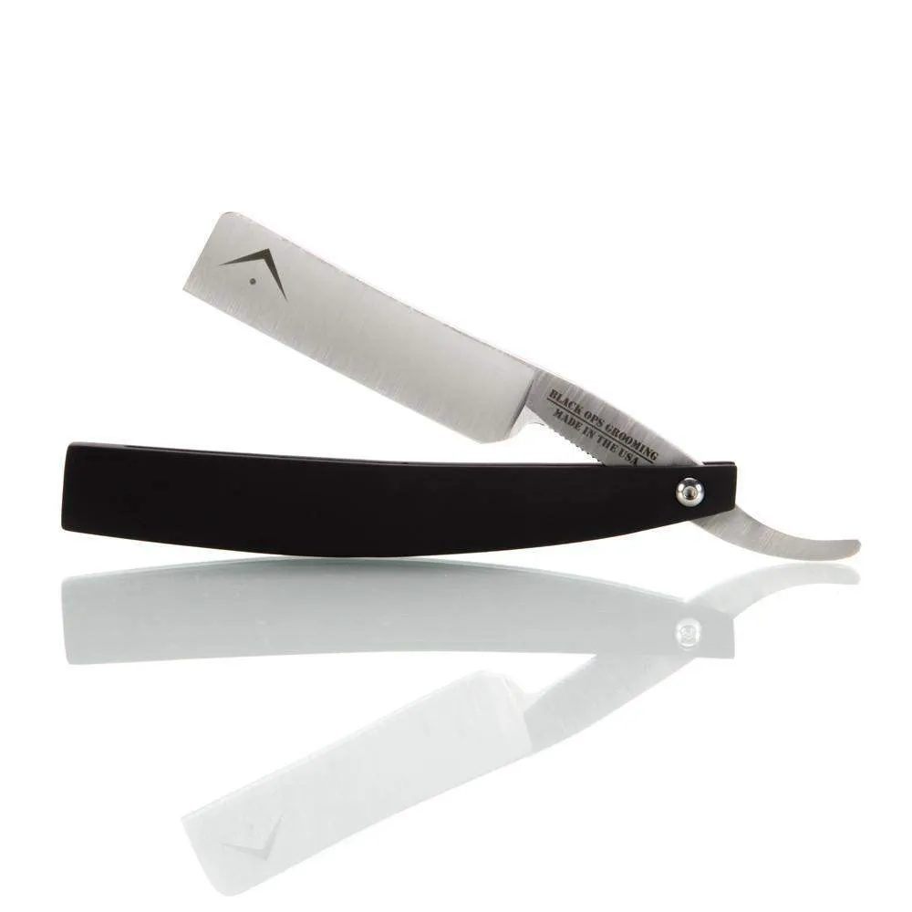 BOG - 'Patriot' Straight Razor in Black Resin Scales