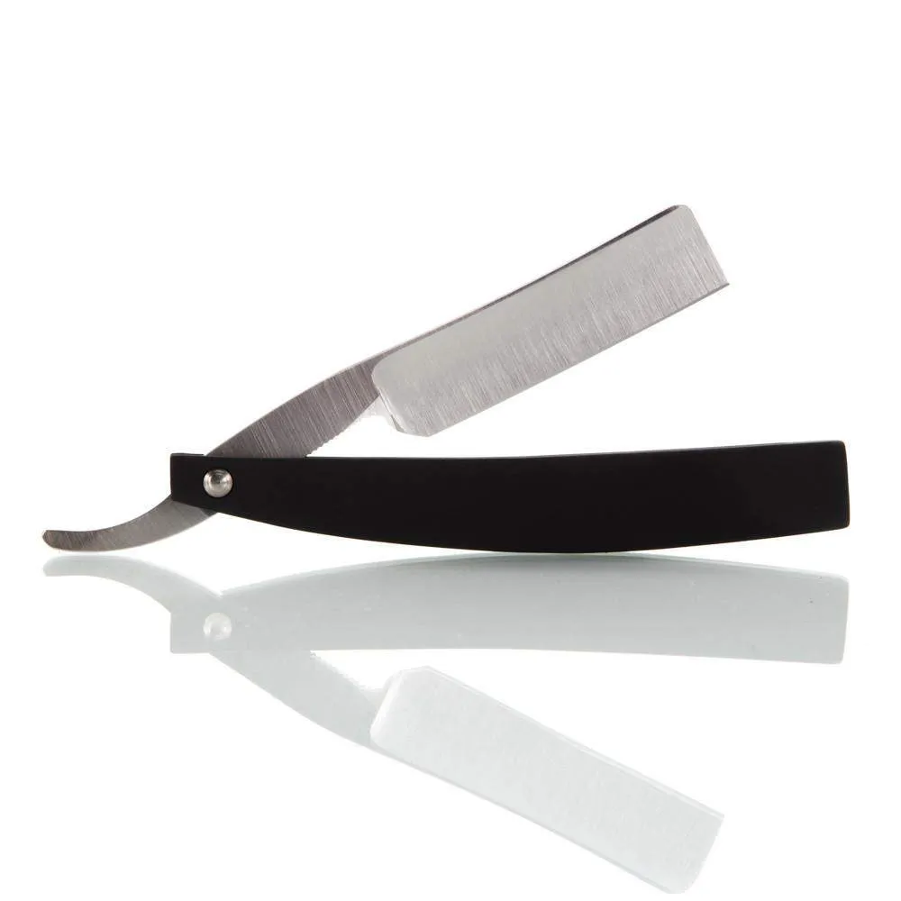 BOG - 'Patriot' Straight Razor in Black Resin Scales