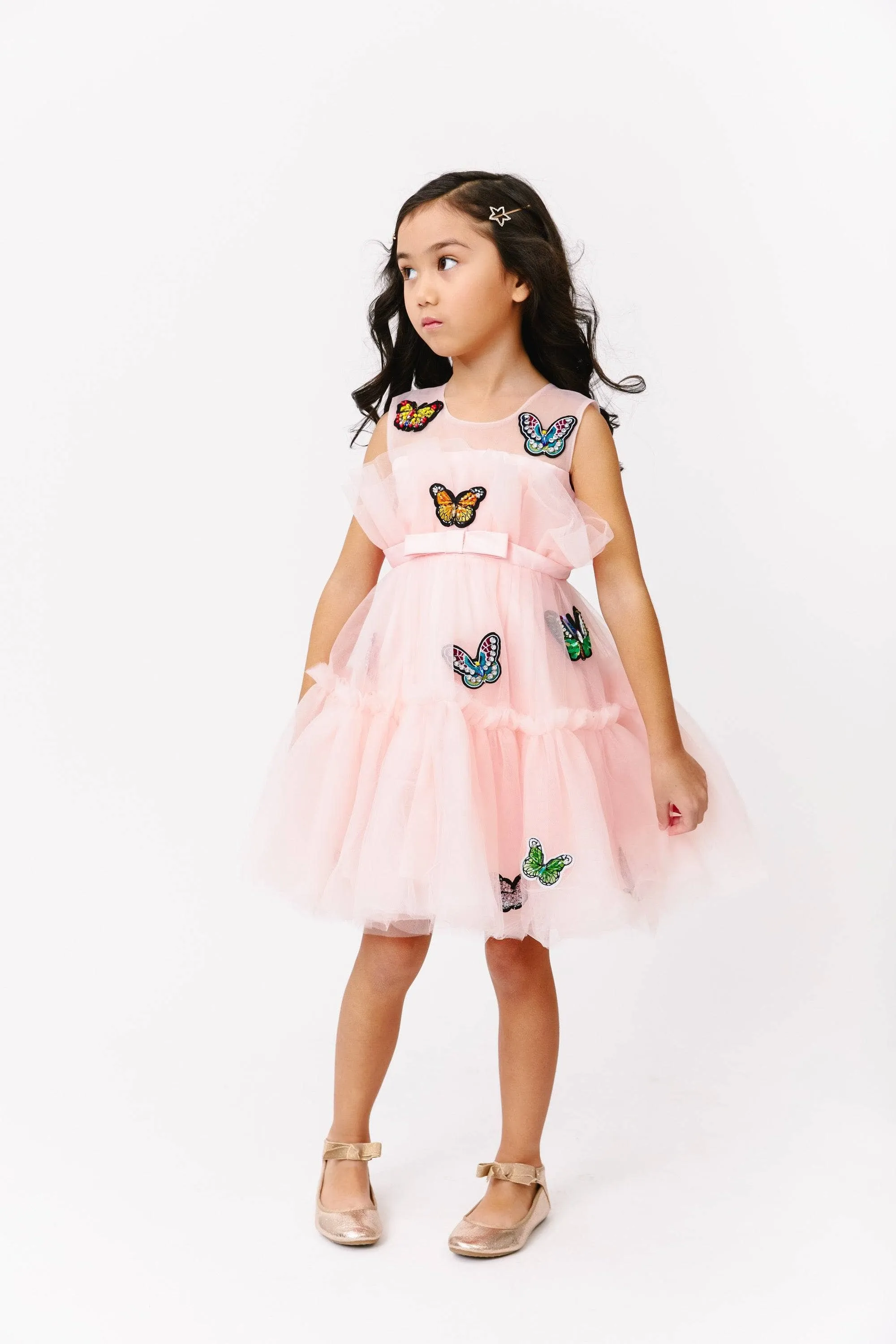 Butterfly Gem Tulle Dress