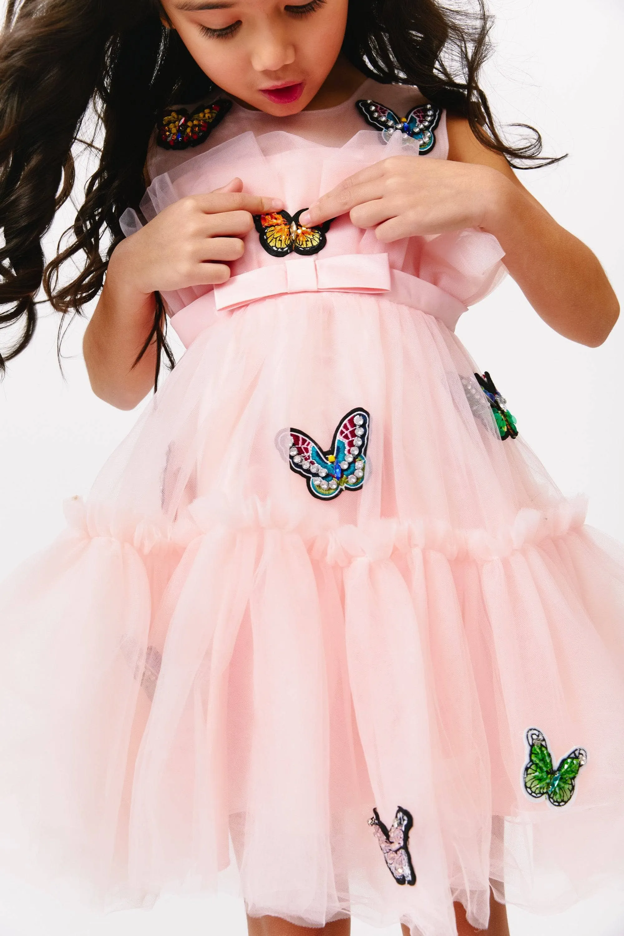 Butterfly Gem Tulle Dress