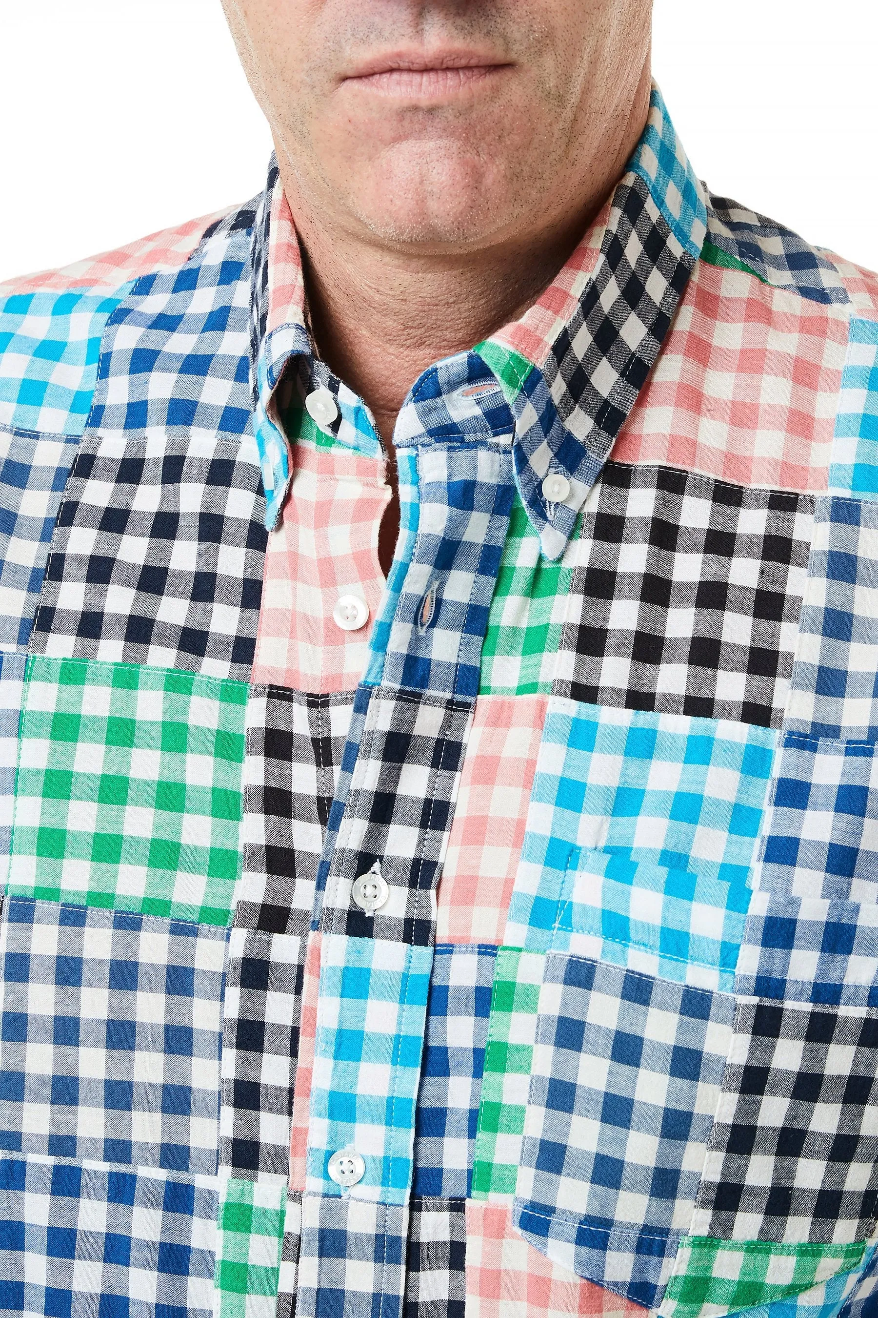 Chase Shirt Gingham Patchwork