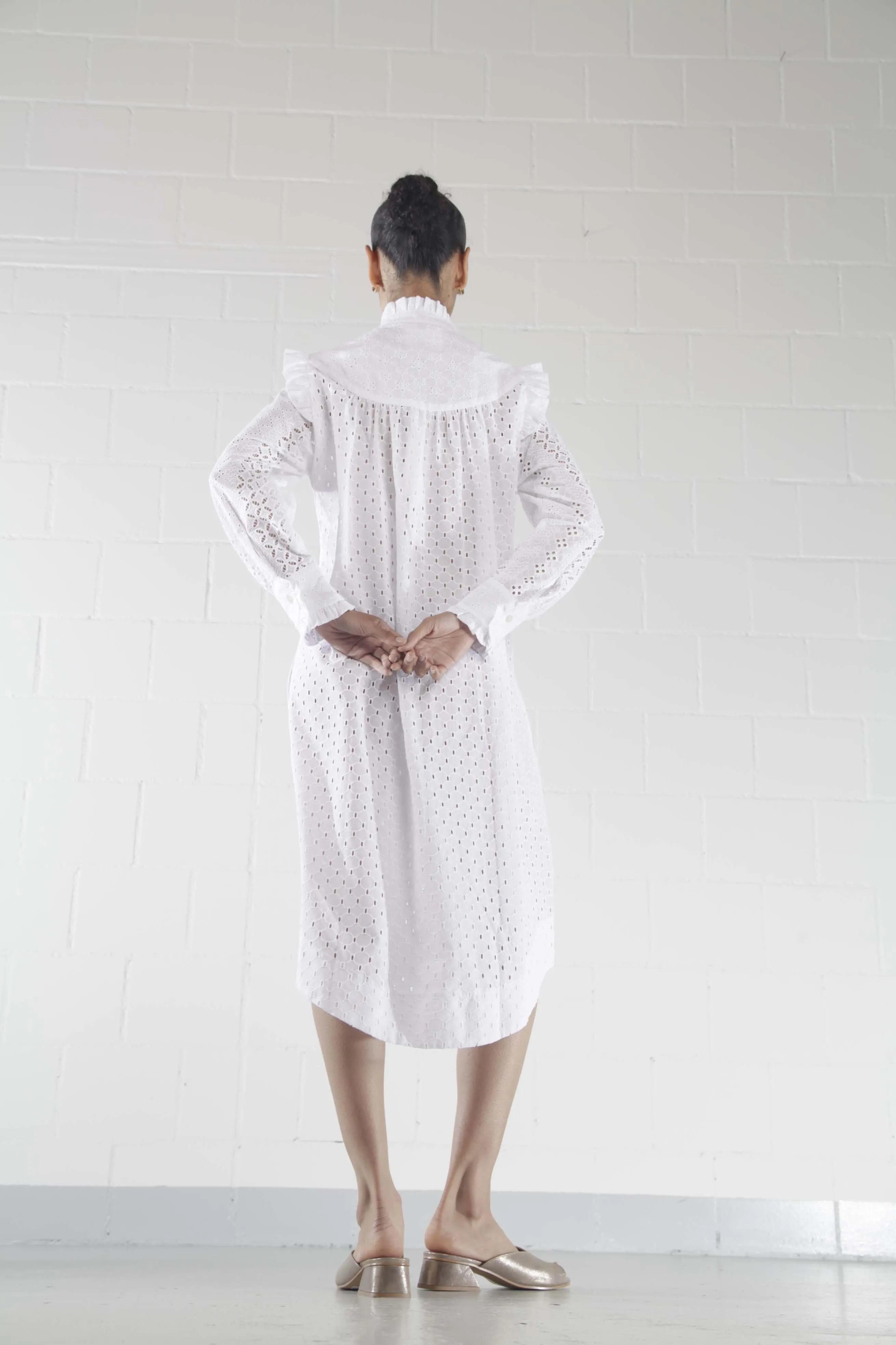 Coco Oversized-Shirt Circles Dress