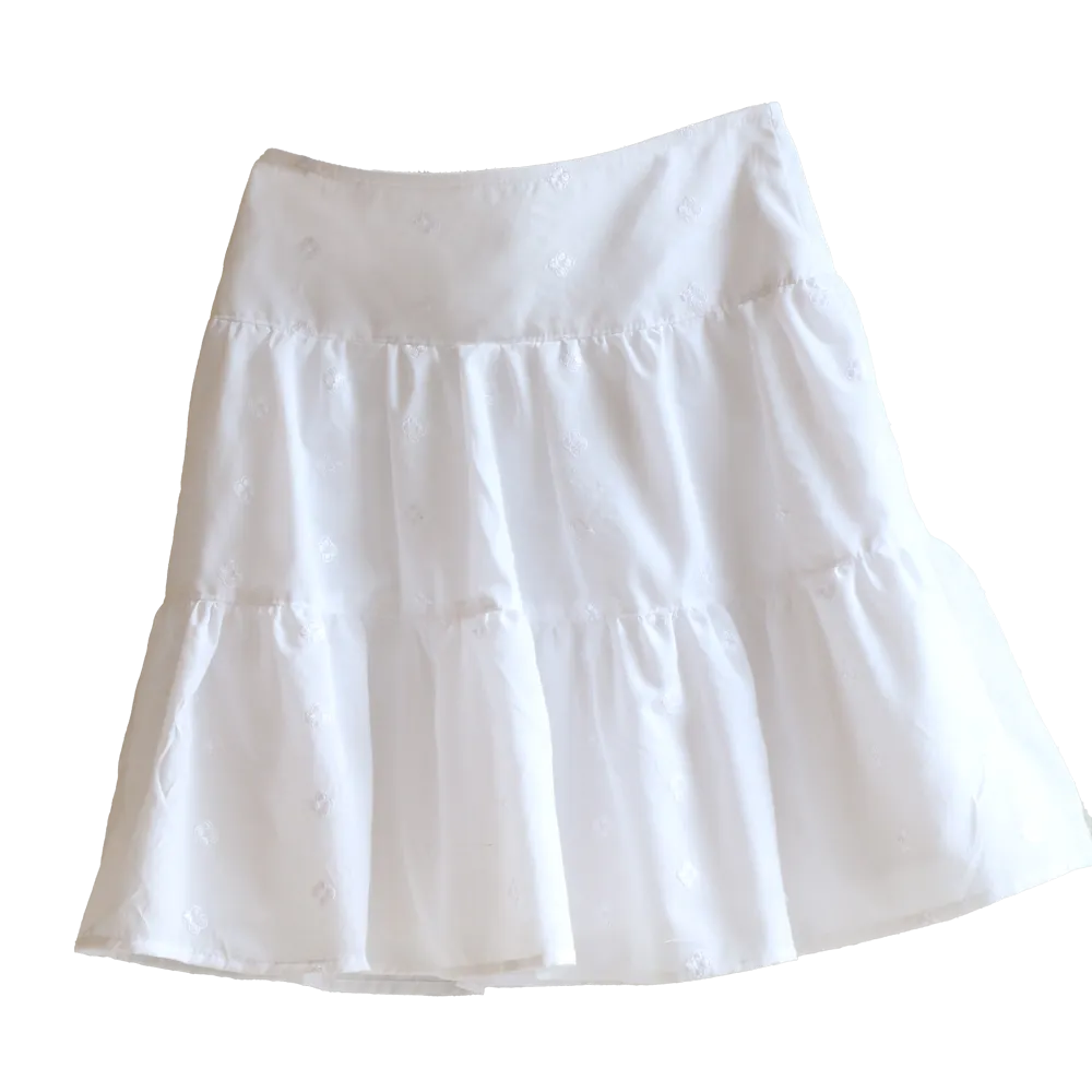 Cotton Peasant Eyelet Skirt