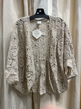 Crochet Billow Sleeve Cardigan by Paisley Vine