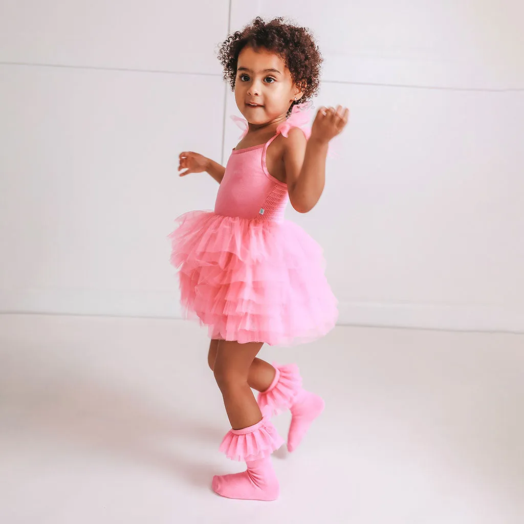 Cruisin' Pink Tulle Smocked Dress