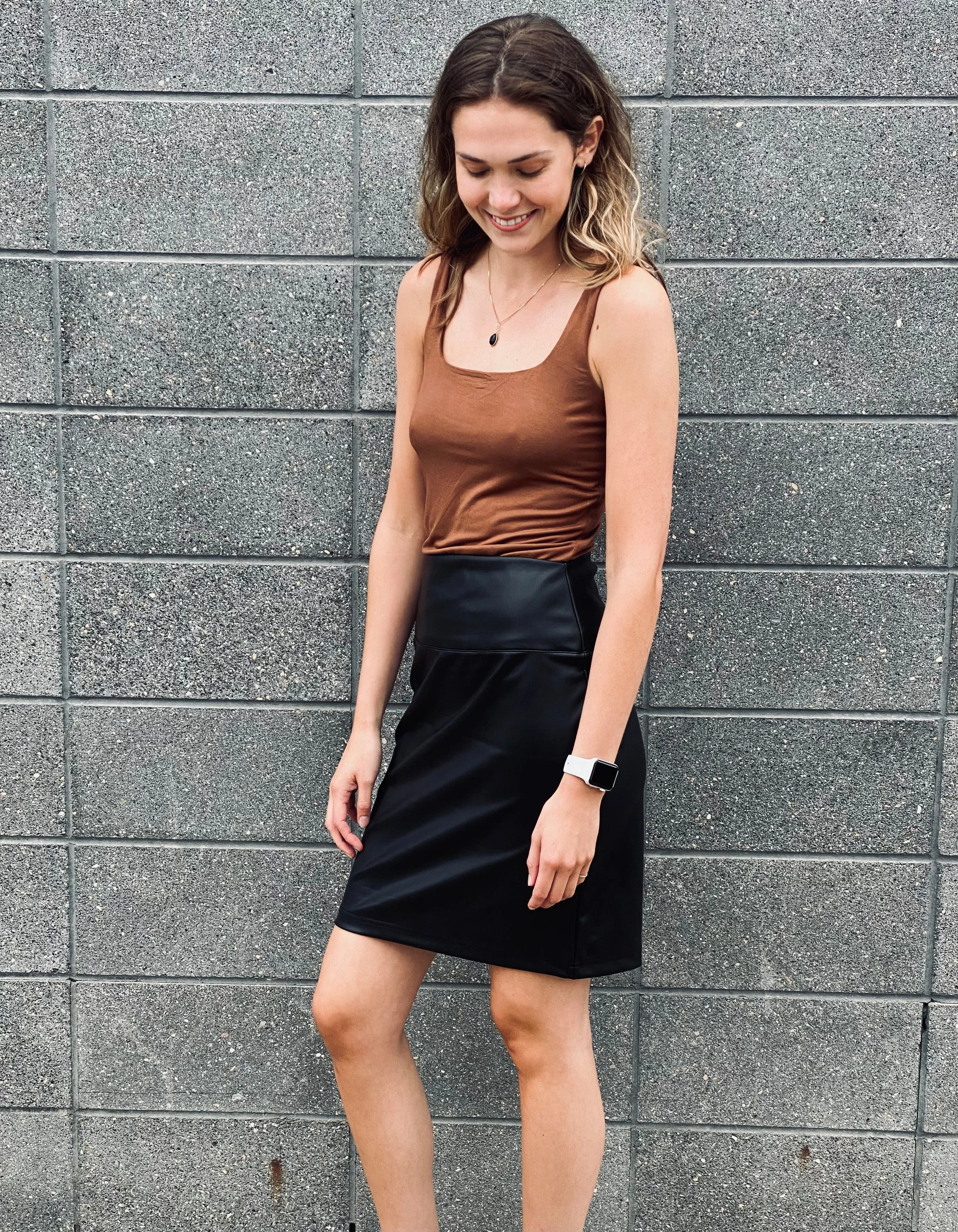 DELILAH VEGAN LEATHER SKIRT