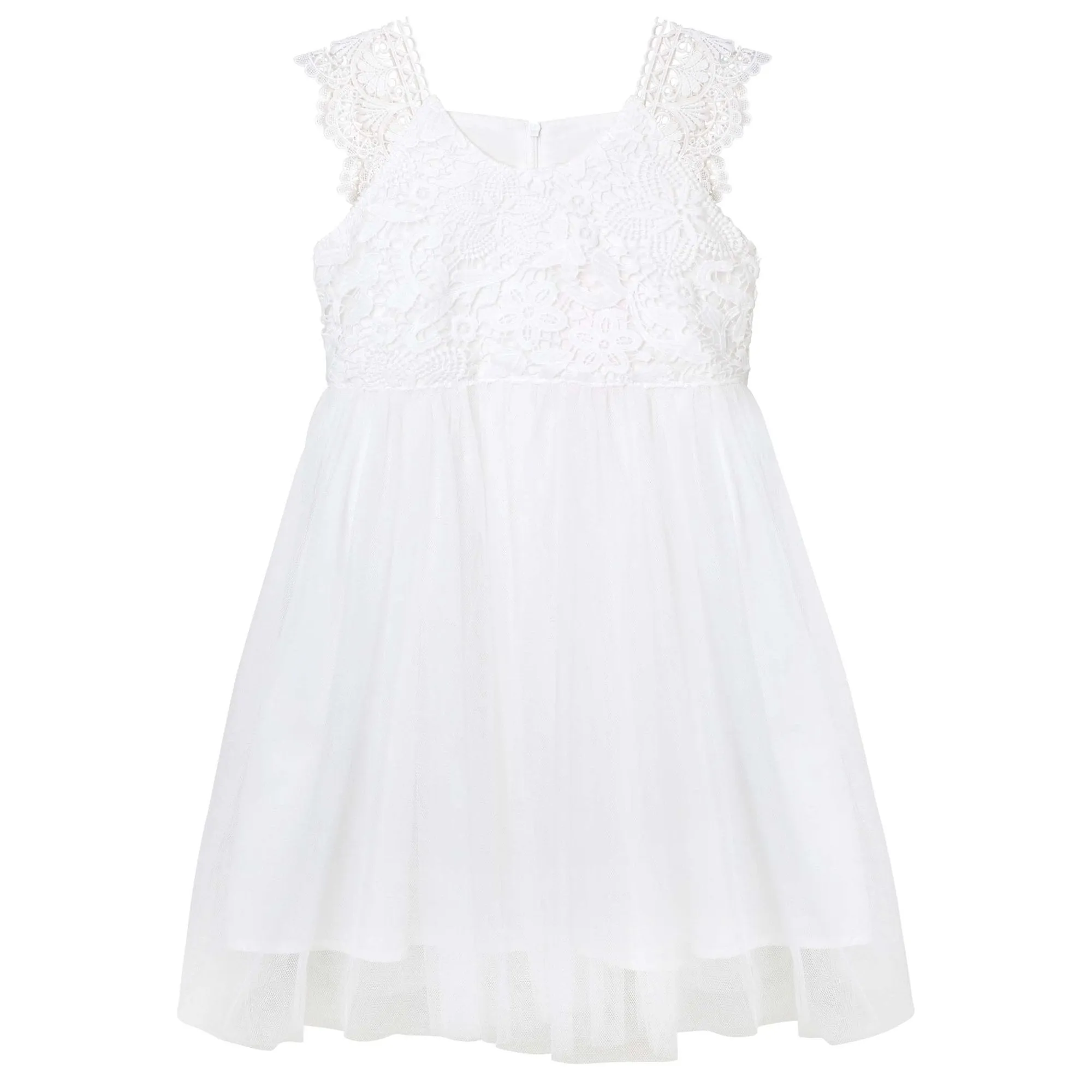 Designer Kidz Angie Lace Bodice Dress in Ivory (Size 00-12)