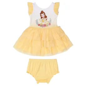 Disney Belle Flutter Tiered Tutu Dress with Bloomer