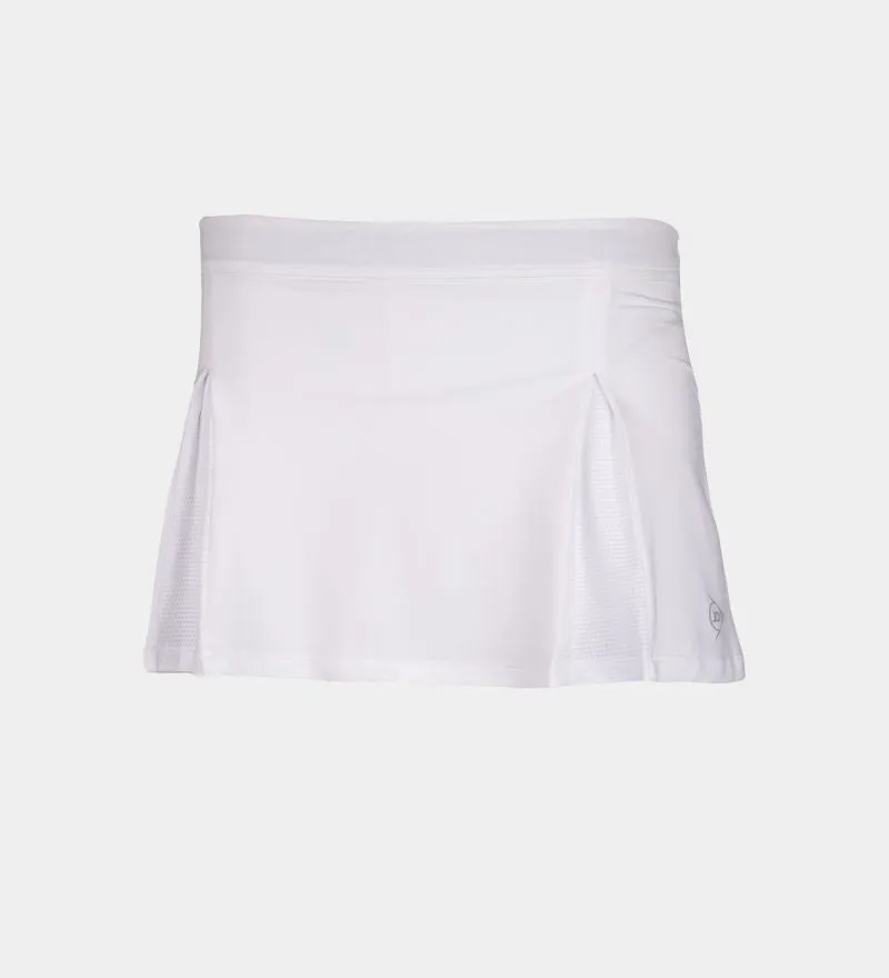 Dunlop Womens White Tennis Skort - Active Athletic Performance Skirt with Shorts