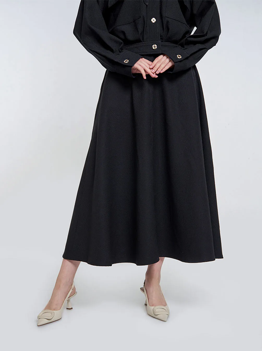 ELEA A-LINE SKIRT BLACK