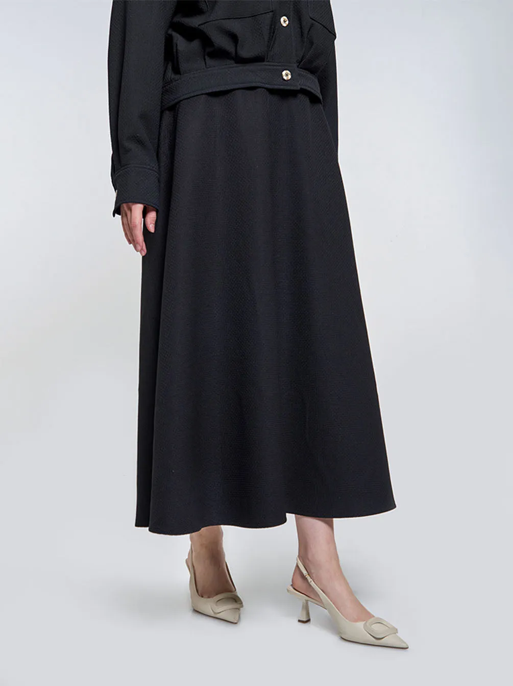 ELEA A-LINE SKIRT BLACK