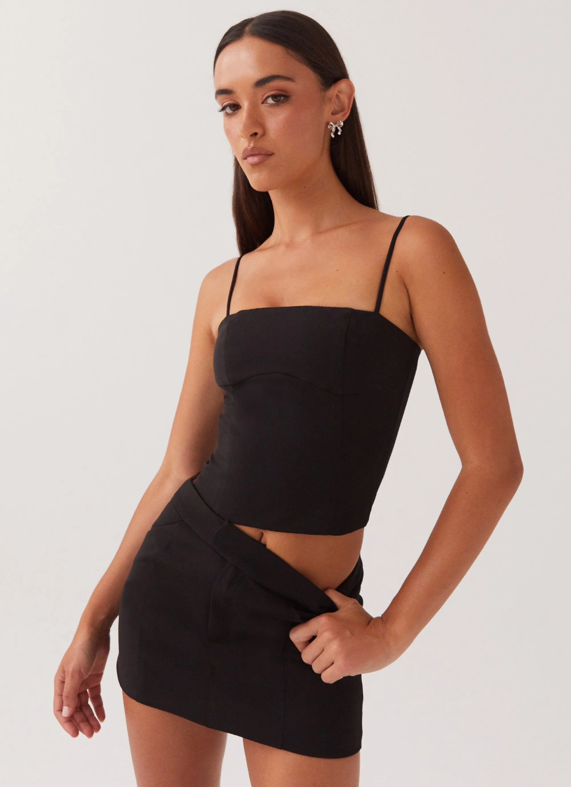 Eliana Crop Top - Black