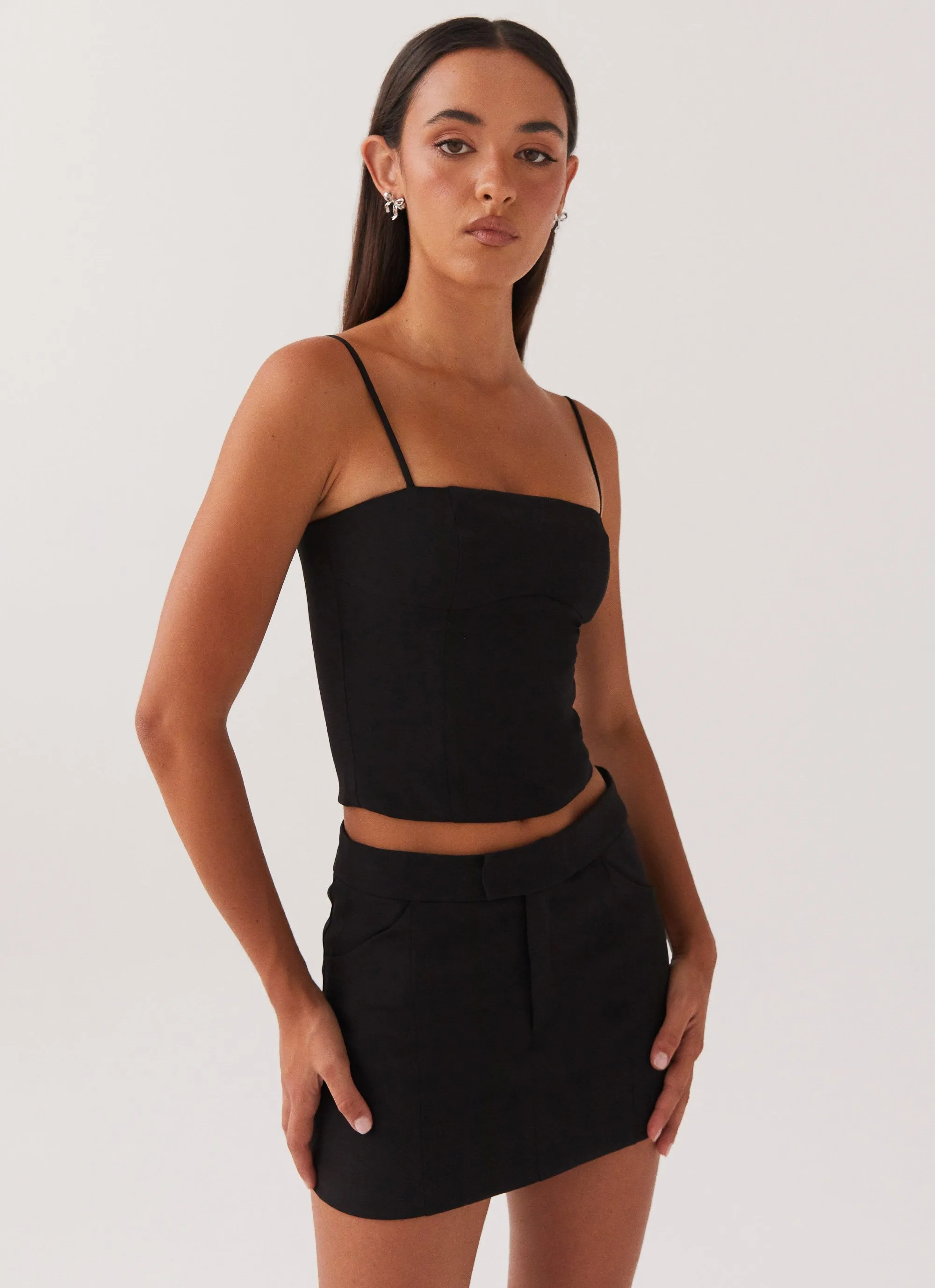 Eliana Crop Top - Black