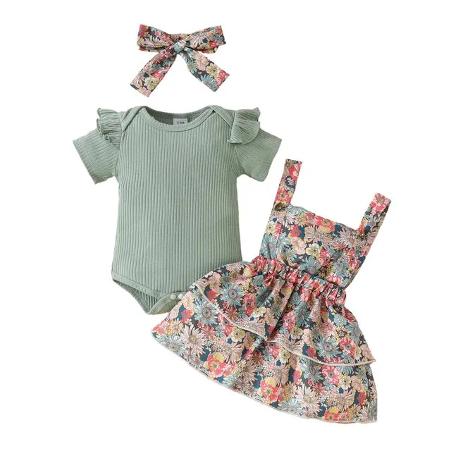 ESTHER Floral Overall Dress Outfit