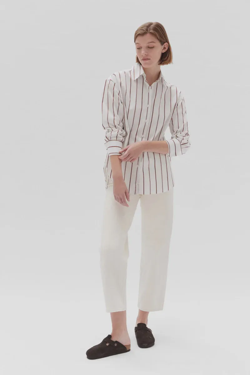 Everyday Poplin Shirt Sumac Stripe