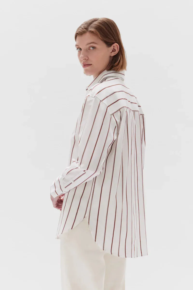 Everyday Poplin Shirt Sumac Stripe