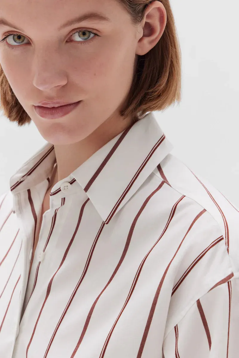 Everyday Poplin Shirt Sumac Stripe