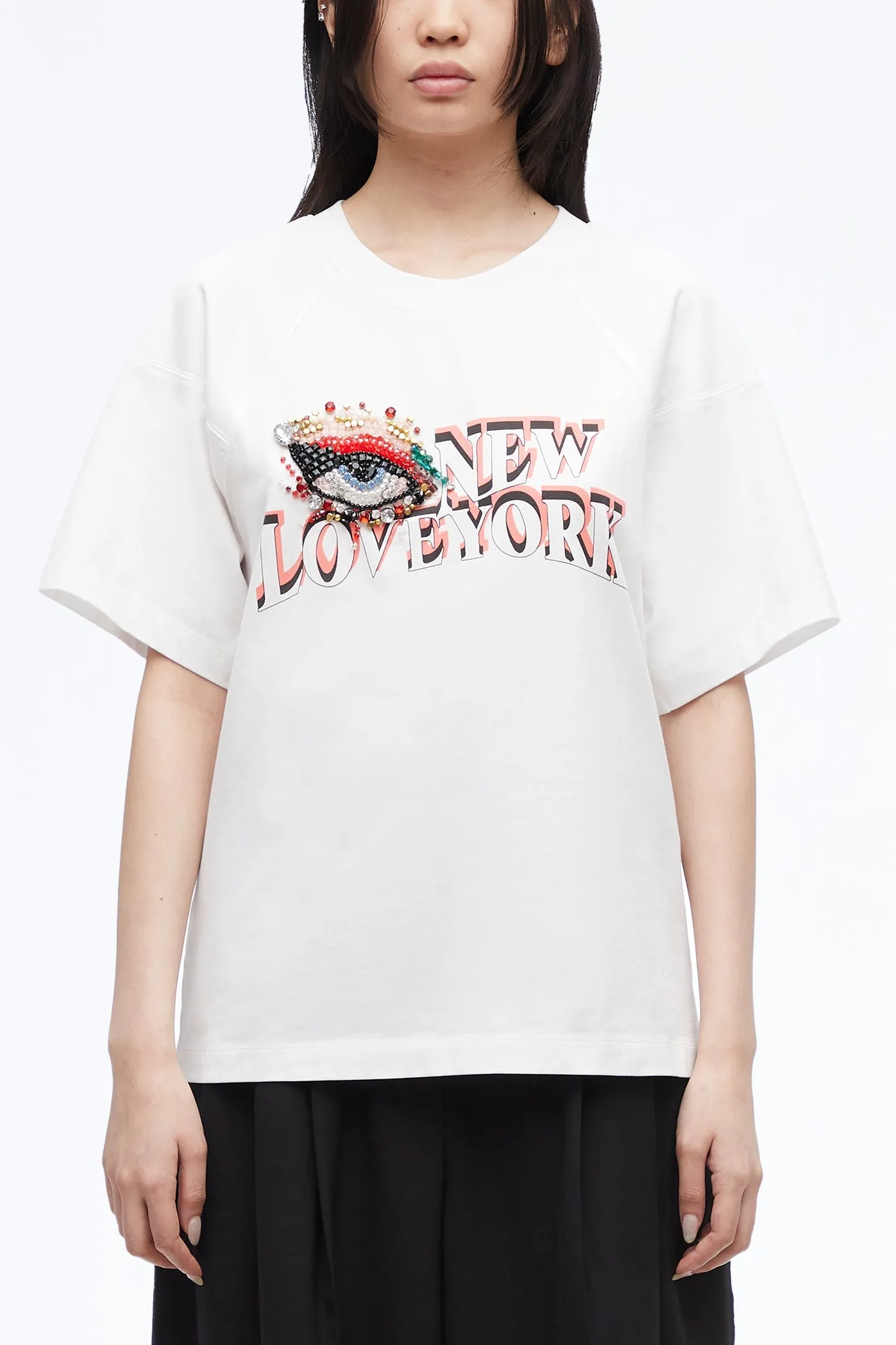 Eye Love NY Embellished Oversized Tee