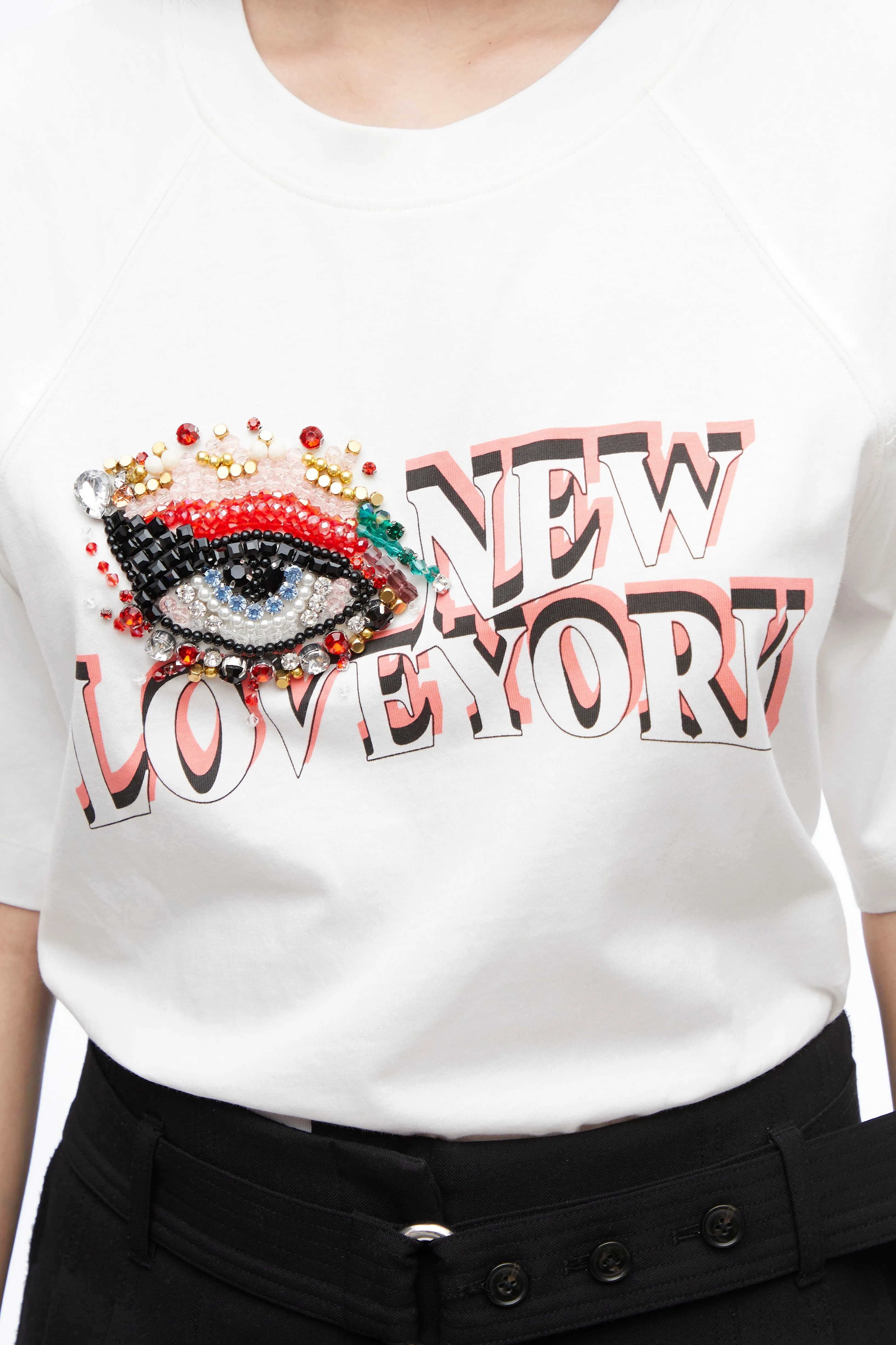 Eye Love NY Embellished Oversized Tee